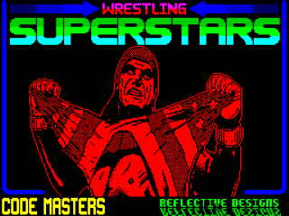 Wrestling Superstars title screen for ZX Spectrum